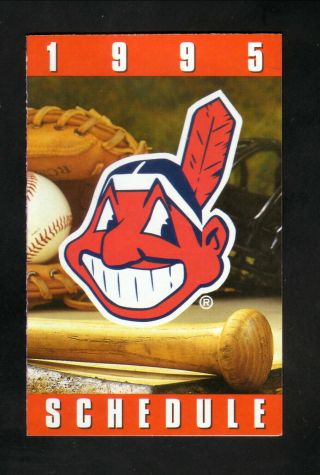 Cleveland Indians - - 1995 Pocket Schedule - - Bud Ice