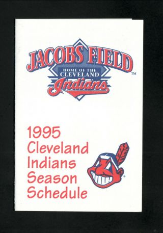 Cleveland Indians - - 1995 Pocket Schedule - - Wakr