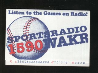 Cleveland Indians - - 1995 Pocket Schedule - - WAKR 2