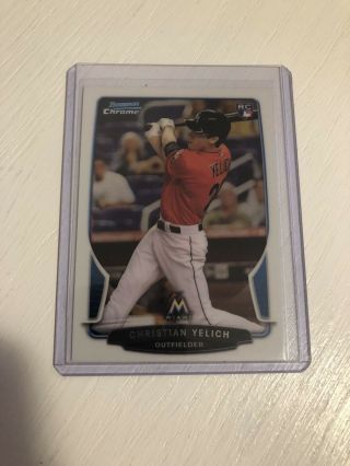 Christian Yelich 2013 Bowman Chrome Rookie Card Milwuakee Brewers