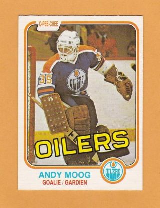 1981 - 82 Nhl O - Pee - Chee 120 Andy Moog Rc / Rookie Card - - Exmt