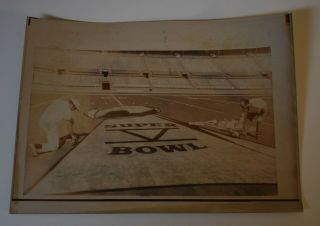 1971 Bowl V Press Photo Cowboys V Colts W/ Date Stamp 8 X 11