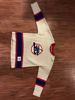 Winnipeg Jets Vintage Ccm Sweater — Large