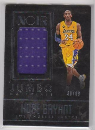 2016 - 17 Kobe Bryant Game Worn Jersey /99 Jumbo Panini Noir Lakers