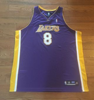 Reebok Authentic Kobe Bryant Los Angeles Lakers Purple Jersey Sz56