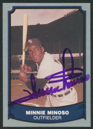 1988 Pacific Minnie Minoso White Sox Autograph Signed Baseball Card 51