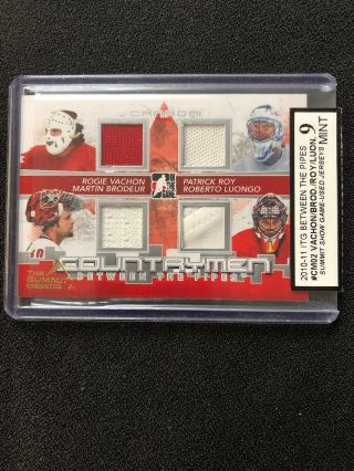2010 - 11 Itg Between The Pipes Summit Show Game Jersey Ksa Graded 9