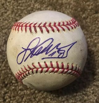 Luis Valbuena Signed Game Omlb Baseball Chicago Cubs Astros Authentic Auto