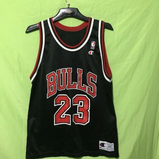 Mens Champion Michael Jordan 23 Chicago Bulls Nba Basketball Jersey Size 44
