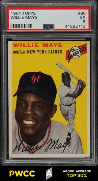 1954 Topps Willie Mays 90 Psa 5 Ex (pwcc - A)