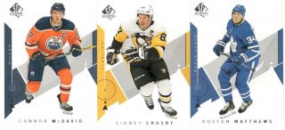 2018 - 19 Ud Sp Authentic Complete Set 100 Cards Mcdavid Matthews Gretzky Crosby