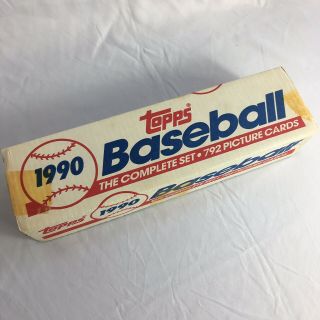 The Complete Set 1990 Topps Baseball Cards/792 Picture Cards/factory Box