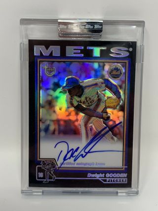 Dwight Gooden Refractor 2004 Topps Chrome Certified Autograph Mets