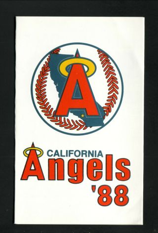 California Angels - - 1988 Pocket Schedule - - California Fresh Eggs
