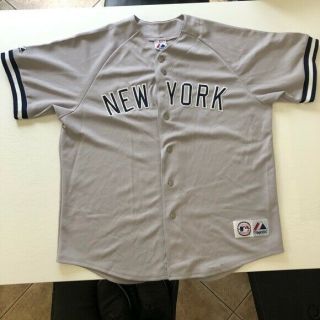 Derek Jeter 2 Mlb York Yankees Majestic Gray Jersey Size Xxl Mens