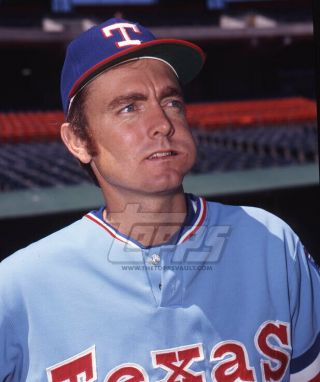 1976 Topps Baseball Color Negative.  Bert Blyleven Rangers