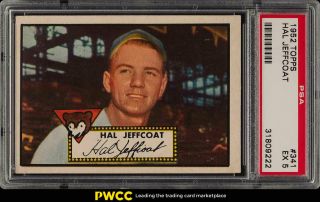 1952 Topps Hal Jeffcoat 341 Psa 5 Ex (pwcc)