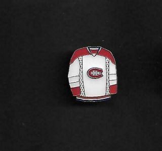 Pin Nhl Jersey Logo: Montreal Canadiens (white Jersey),  Nhl Hockey,  1 ",  Metal,  C