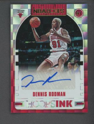 2018 - 19 Nba Hoops Ink Dennis Rodman Hof Signed Auto Chicago Bulls