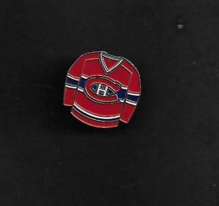 Pin Nhl Jersey Logo: Montreal Canadiens (red Jersey),  Nhl Hockey,  1 ",  Metal,  Ace
