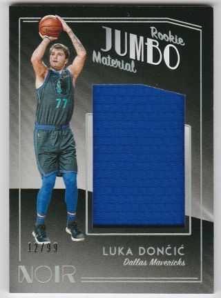 2018 - 19 Noir Basketball Luka Doncic Rookie Jumbo Material Gu 