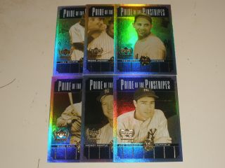 2000 Upper Deck Yankees Legends Pride Of The Pinstripes 6 Card Set Babe Ruth