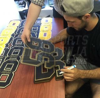Kris Letang Pittsburgh Penguins Signed Autographed 2x SC Champs Jersey Number A 2