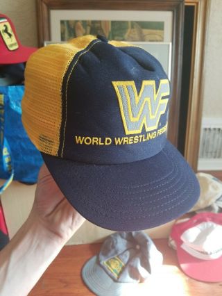 Vintage Wwf World Wrestling Federation Trucker Snapback Mesh Hat Made In Usa