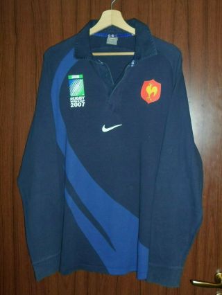 France 2007 Rugby World Cup Jersey Shirt Size Xl Nike Tricot Maglia Camiseta