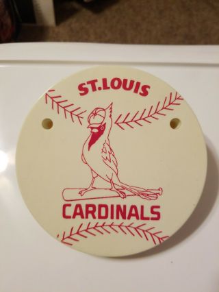 Vintage St Louis Cardinals Baseball Team Pen Holder And Coin Bank
