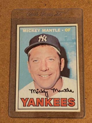 Mickey Mantle Yankees 1967 Topps 150 Ex Centered Great Gloss