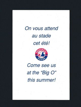 Tony Marabella signed Montreal Expos vintage team issued baseball postcard 2