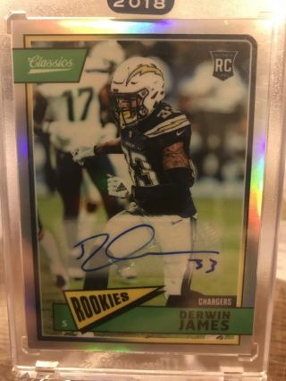 Derwin James 2018 Panini Honors Classics Rc Auto Prizm Refractor /75 Chargers