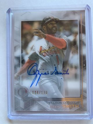 Ozzie Smith 2019 Topps Tribute Baseball Autograph/auto 104/170 Ta - Os Cardinals