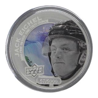 2017 Upper Deck Grandeur 1oz Silver Coin Hockey Jack Eichel 2187/5000