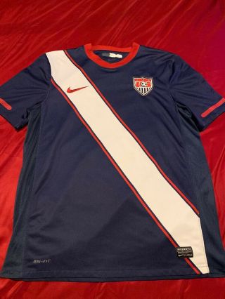 Usa Soccer Nike Team Authentic Soccer Adult 2010 Away Jersey Size Medium