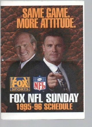 1995/96 Sunday Nfl Football Pocket Schedule - Terry & Howie