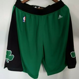 Adidas Nba Boston Celtics Black Green Swingman Jersey Shorts Mens L W/ Pockets