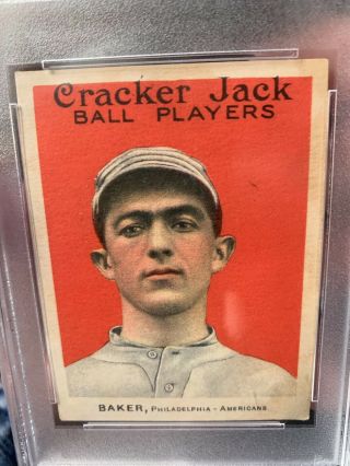 1915 Cracker Jack Frank Home Run Baker 2 PSA 3 VERY GOOD 5