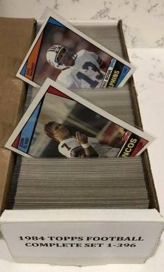 1984 Topps Football Card Complete Set 1 - 396