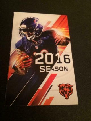 2016 Chicago Bears Football Pocket Schedule Lite Version