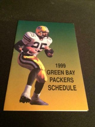 1999 Green Bay Packers Football Pocket Schedule Shopko Version 25 Dorsey Levens