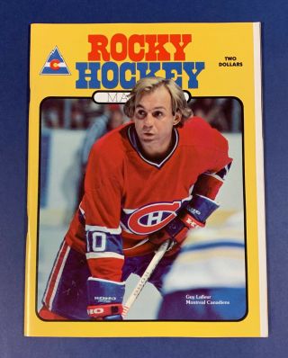 1981 - 82 Colorado Rockies Rocky Hockey Game Program Vs.  Montreal Canadiens Nhl
