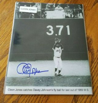 Cleon Jones Ny Mets Caught Last Out Of 