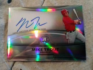 2010 Bowman Platinum Refractor Mike Trout Rookie Rc Auto Or Better