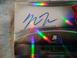 2010 BOWMAN PLATINUM REFRACTOR MIKE TROUT ROOKIE RC AUTO OR BETTER 2