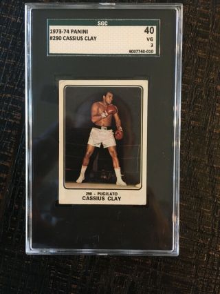 1973 - 74 Panini 290 Cassius Clay Muhammad Ali Sgc