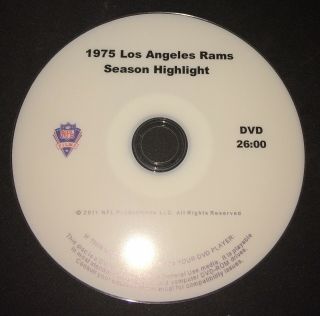 1975 Los Angeles Rams Highlights Dvd Nfl Films