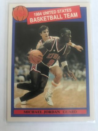 Michael Jordan 1984 Usa Olympic Basketball Card - Pink Back - Sp Centered