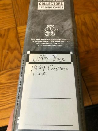 1999 Upper Deck Baseball Complete Set (525 Total Cards) NrMt - 2